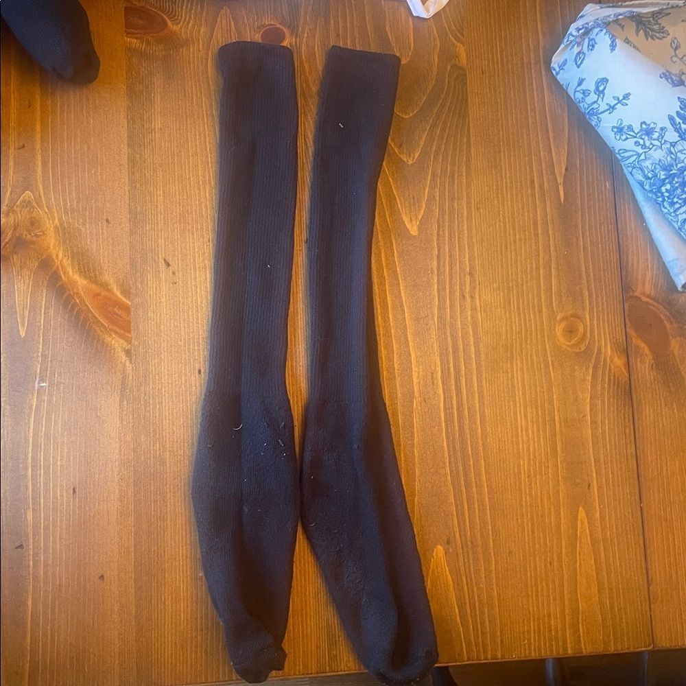 Boys black Socks tall baseball